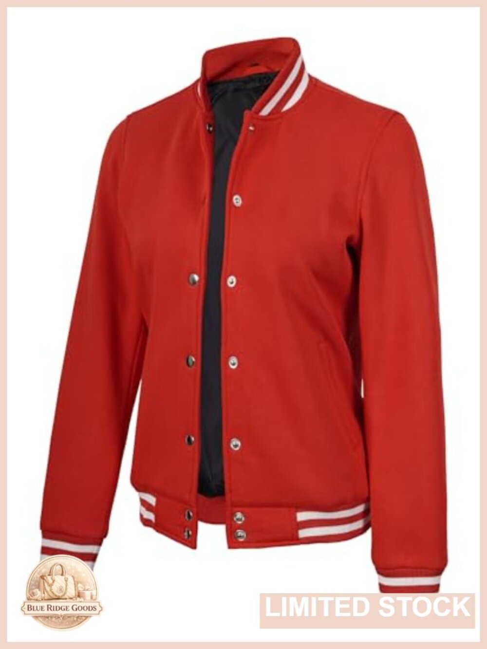 Fleece Varsity Bomber Jacket Women Letterman Coach Baseball Style